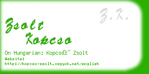 zsolt kopcso business card